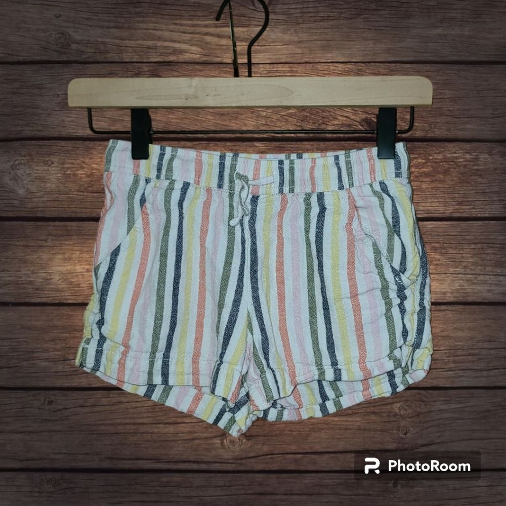 Old Navy Girls Drawstring Linen Shorts Size M (8)